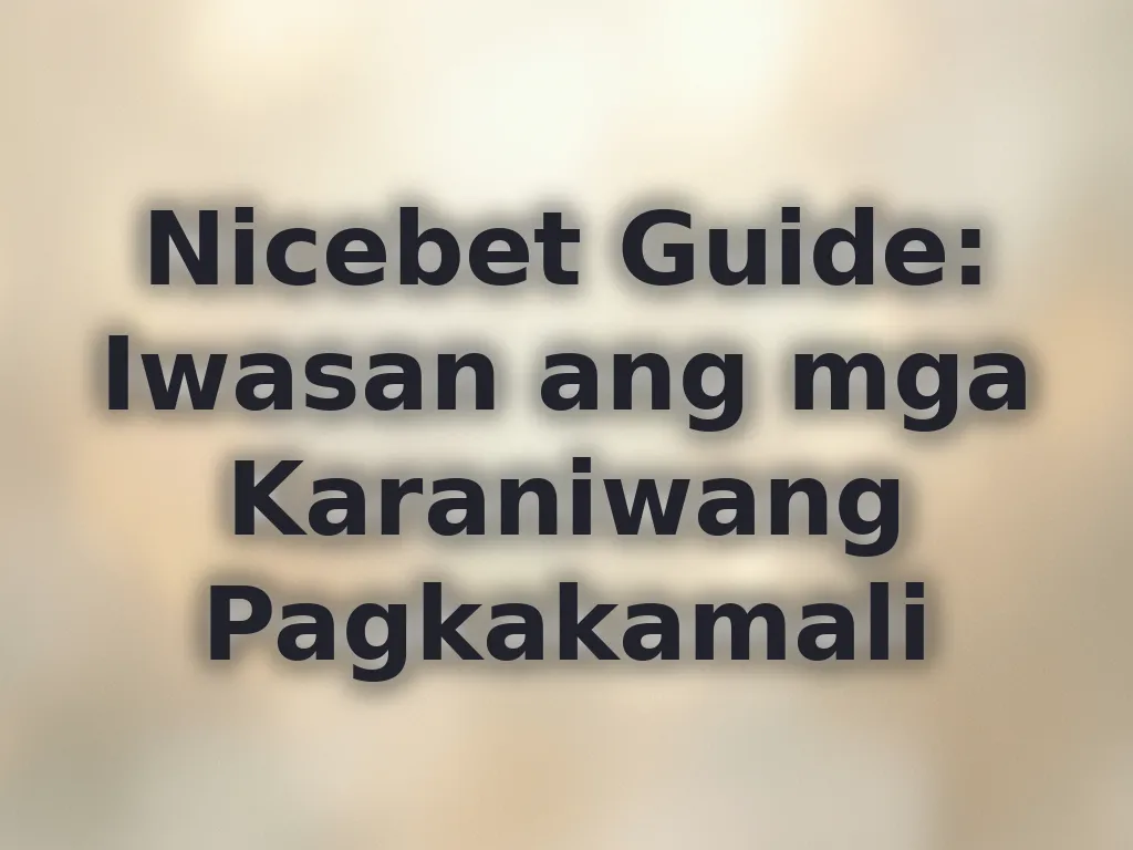 Gabay sa pag-iwas sa mga pagkakamali